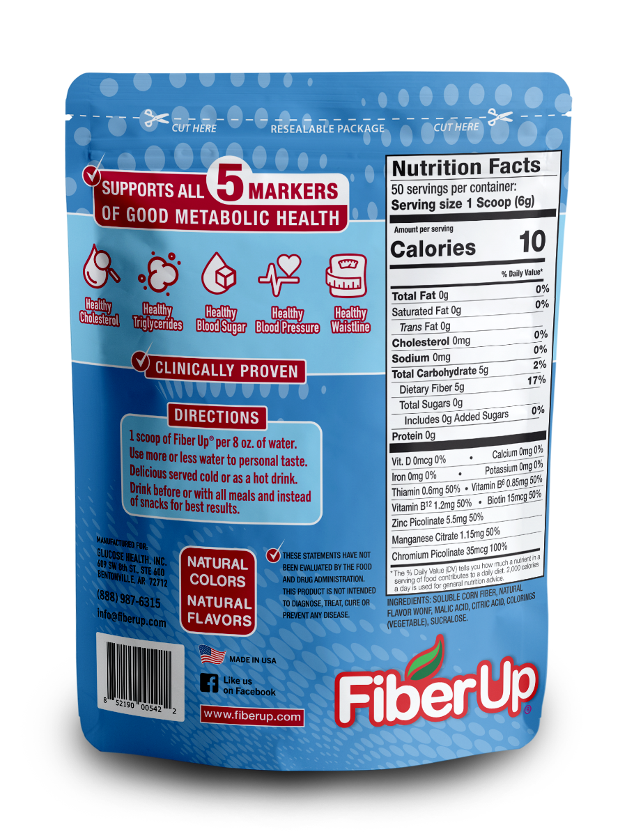 Fiber Up® Metabolic Health Maintenance, Delicious Fruit Punch, 50 Servings.